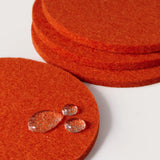 Round Coasters 4 Pack, Orange