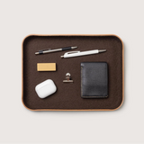 Kawabon Leather/Merino Wool Large Tray, Cocoa