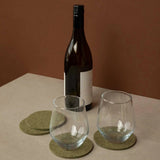 Round Coasters 4 Pack, Sage