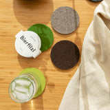 Round Coasters 4 Pack, Forest Multi