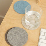 Round Coasters 4 Pack, Cobblestone Multi