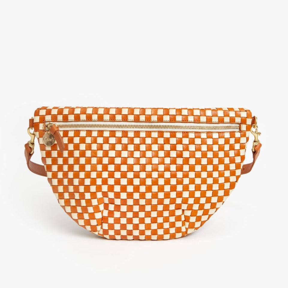 Grande Fanny, Natural and Cream Woven Checker