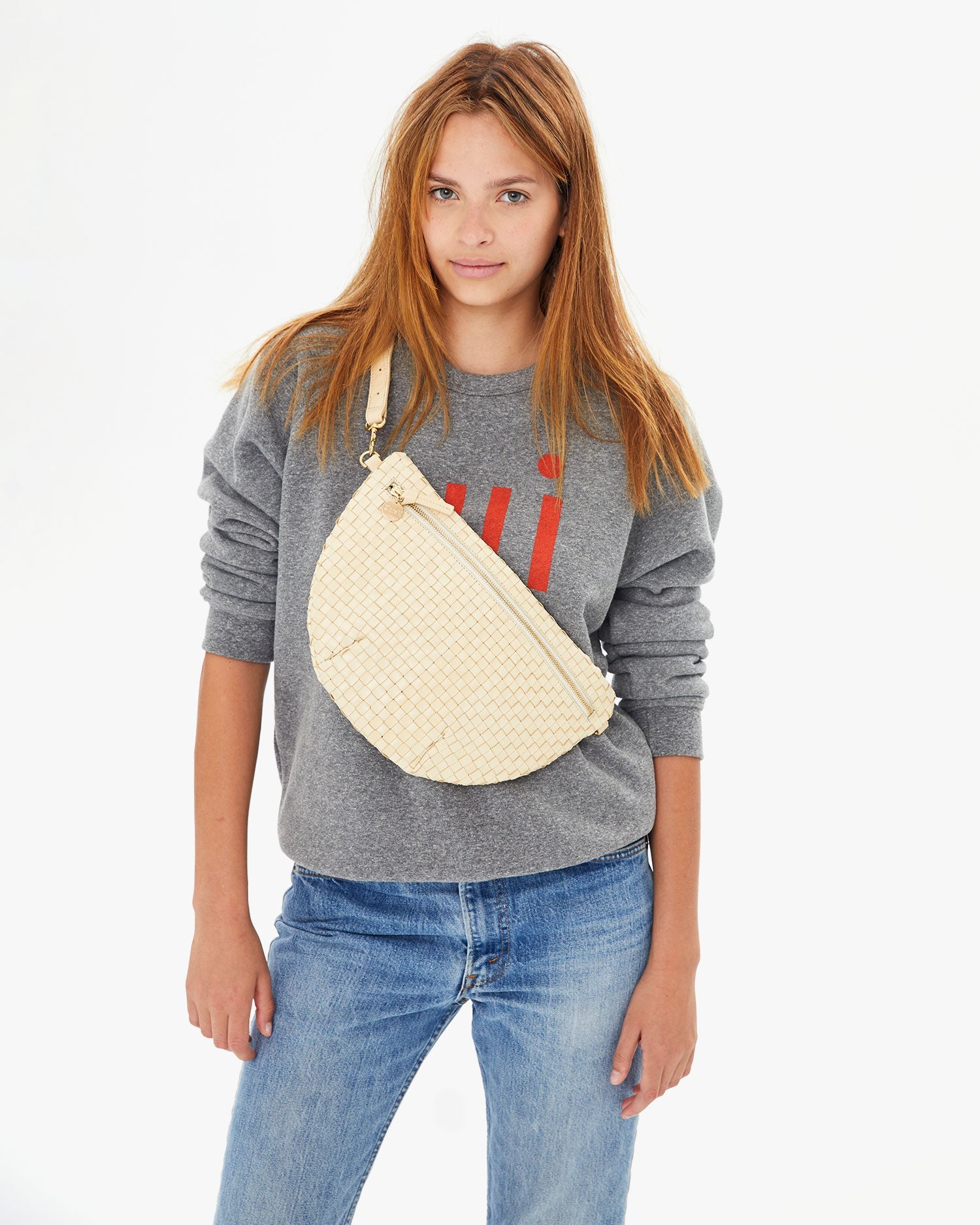 Grande Fanny, Cream Woven Checker – LAPIS