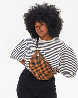 Grande Fanny, Woven Checker, Black / Natural