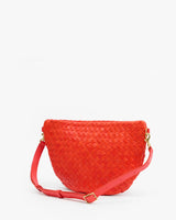 Grande Fanny, Medium Woven Diagonal, Bright Poppy