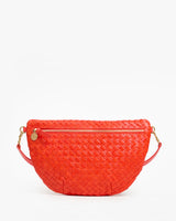 Grande Fanny, Medium Woven Diagonal, Bright Poppy