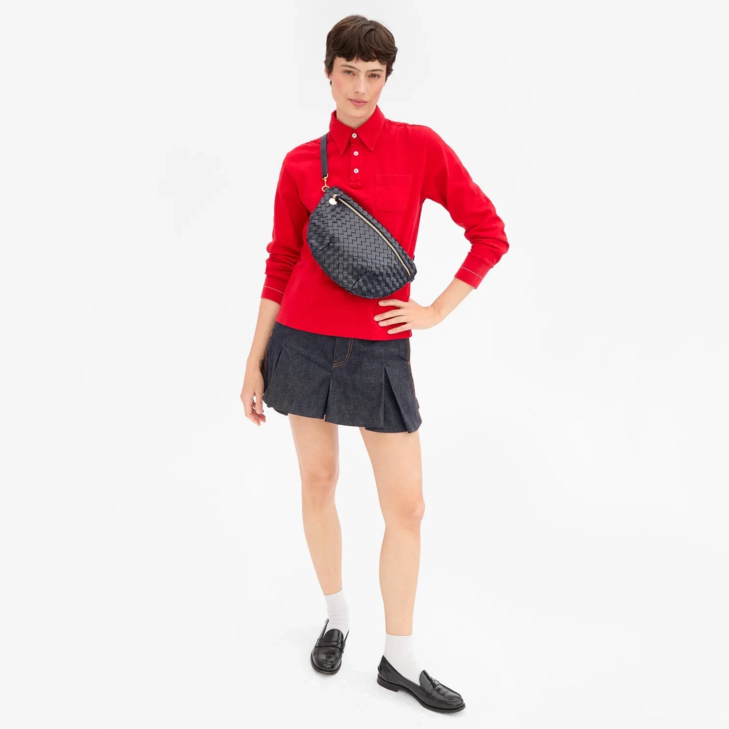 Grande Fanny, Twilight Navy Medium Woven Diagonal