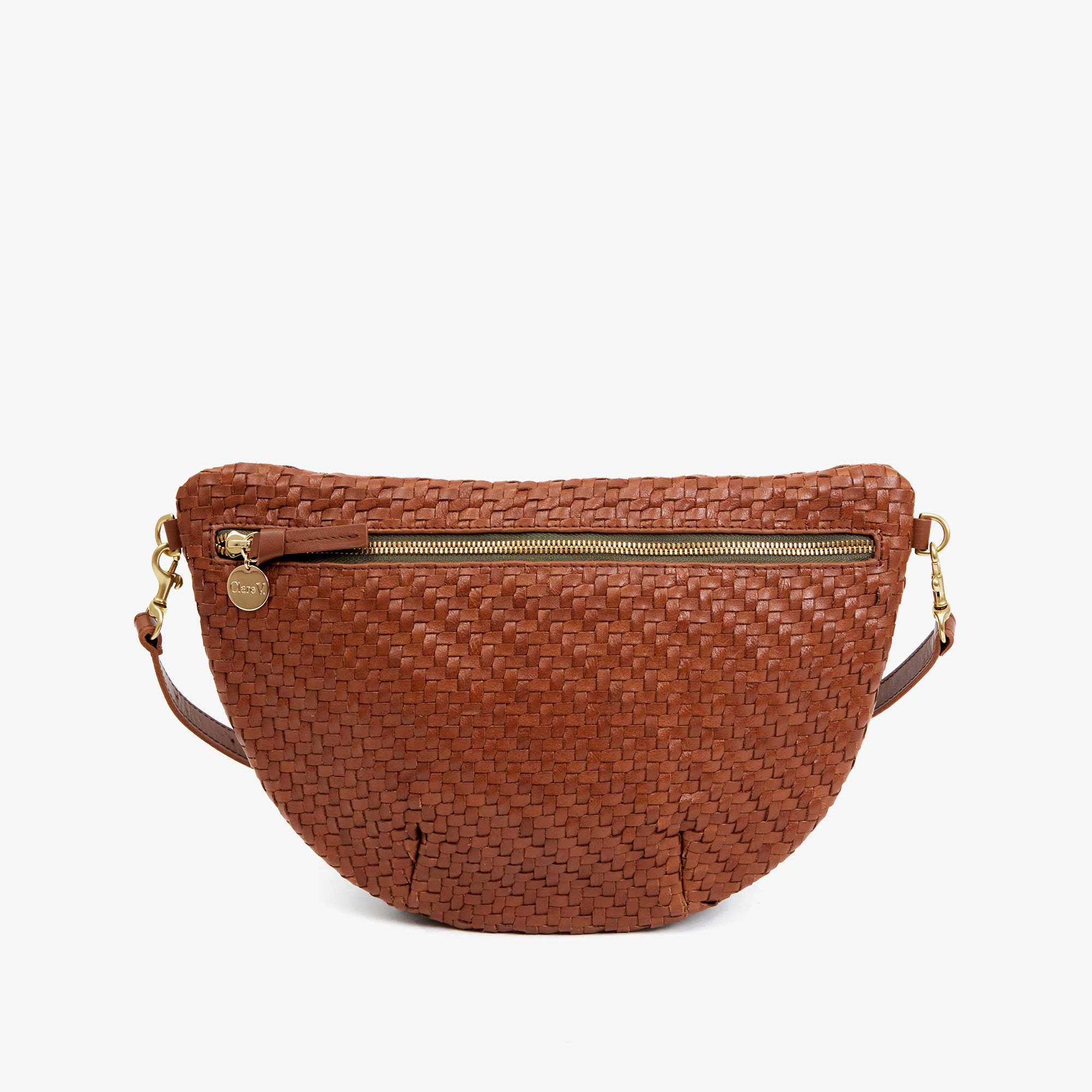 Clare V. | Grande Fanny, Woven Zig Zag Hazelnut – LAPIS