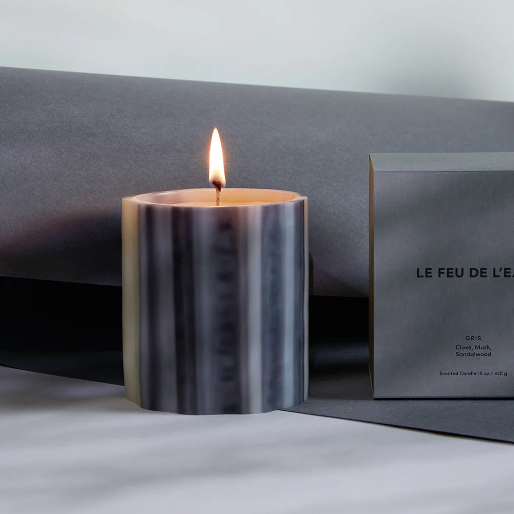 15 oz. Wax Vessel Candle, Gris