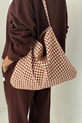 Happy Carry Bag, Cinnamon Gingham