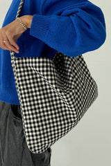 Happy Carry Bag, Black Gingham
