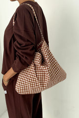 Happy Carry Bag, Cinnamon Gingham