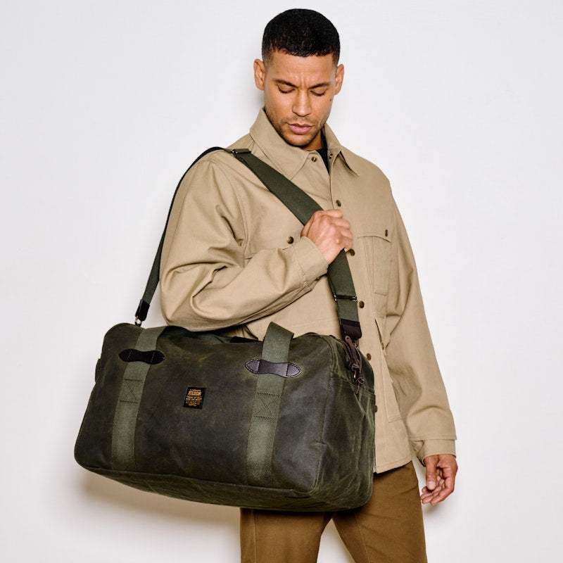Medium Tin Cloth Duffle Bag, Otter Green
