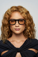 Jane Mini Sunglasses, Gloss Black