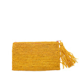 Justine Crocheted Zip Pouch, Sunflower