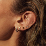 Pamela Love | Diamond Molten Triple Dot Stud Earring (Single)