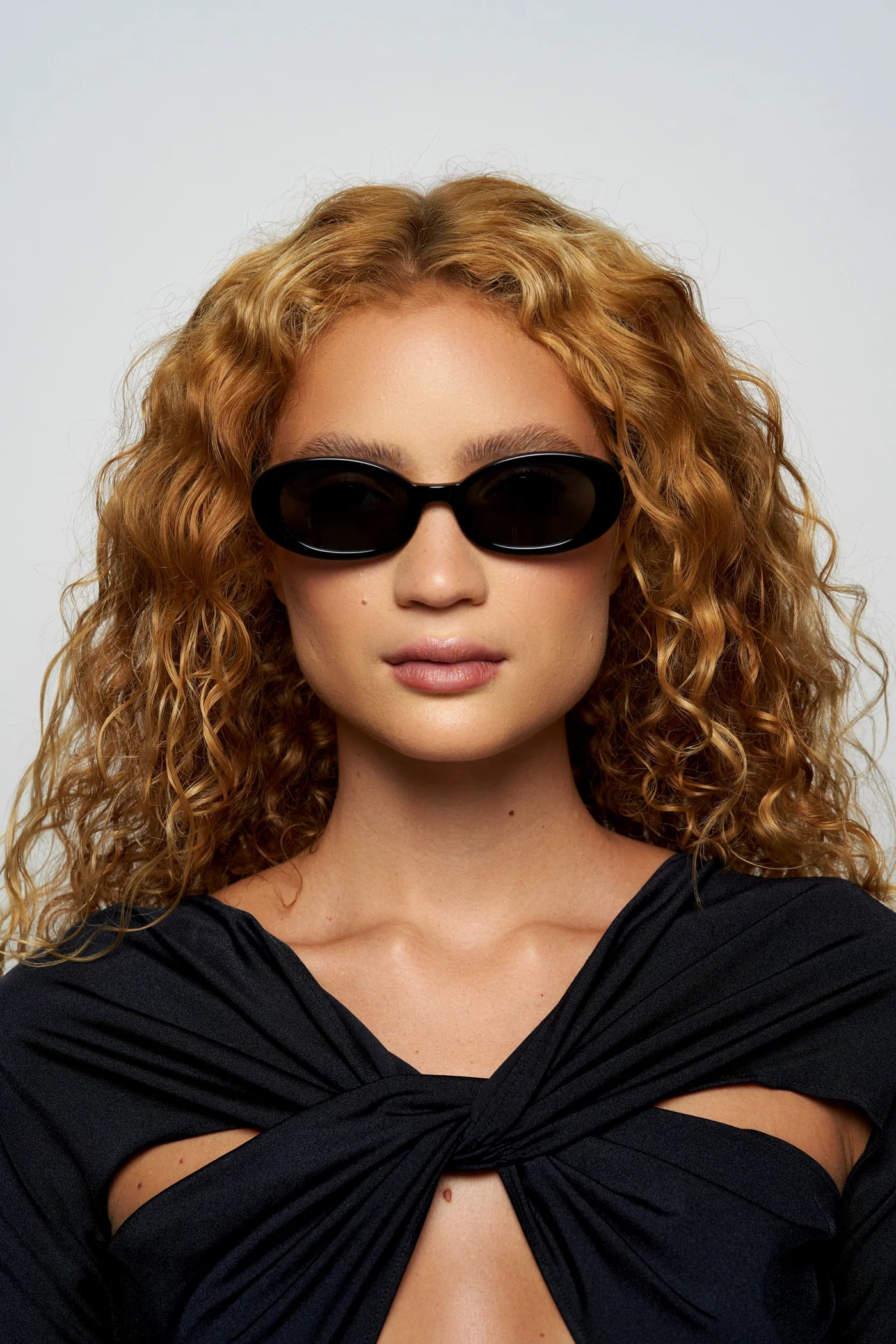 Lyric Leigh Sunglasses, Gloss Black