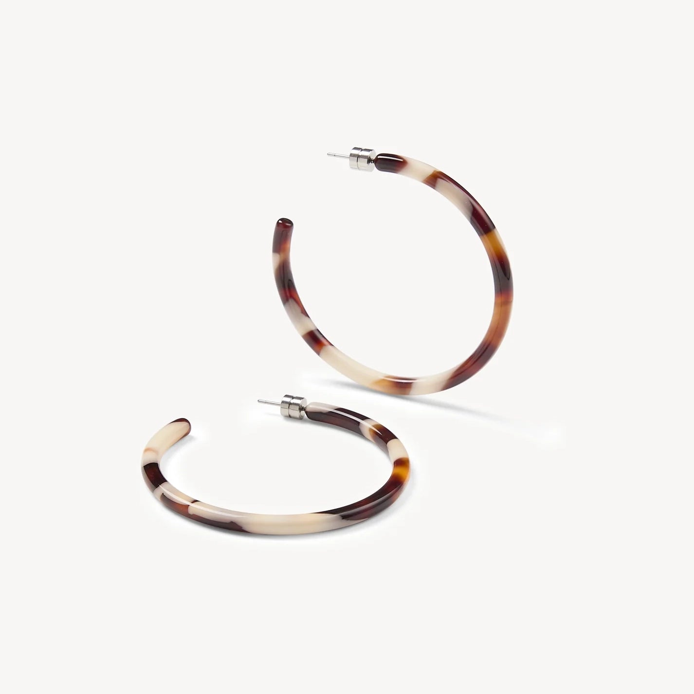 Large Hoop Earrings, Mocha