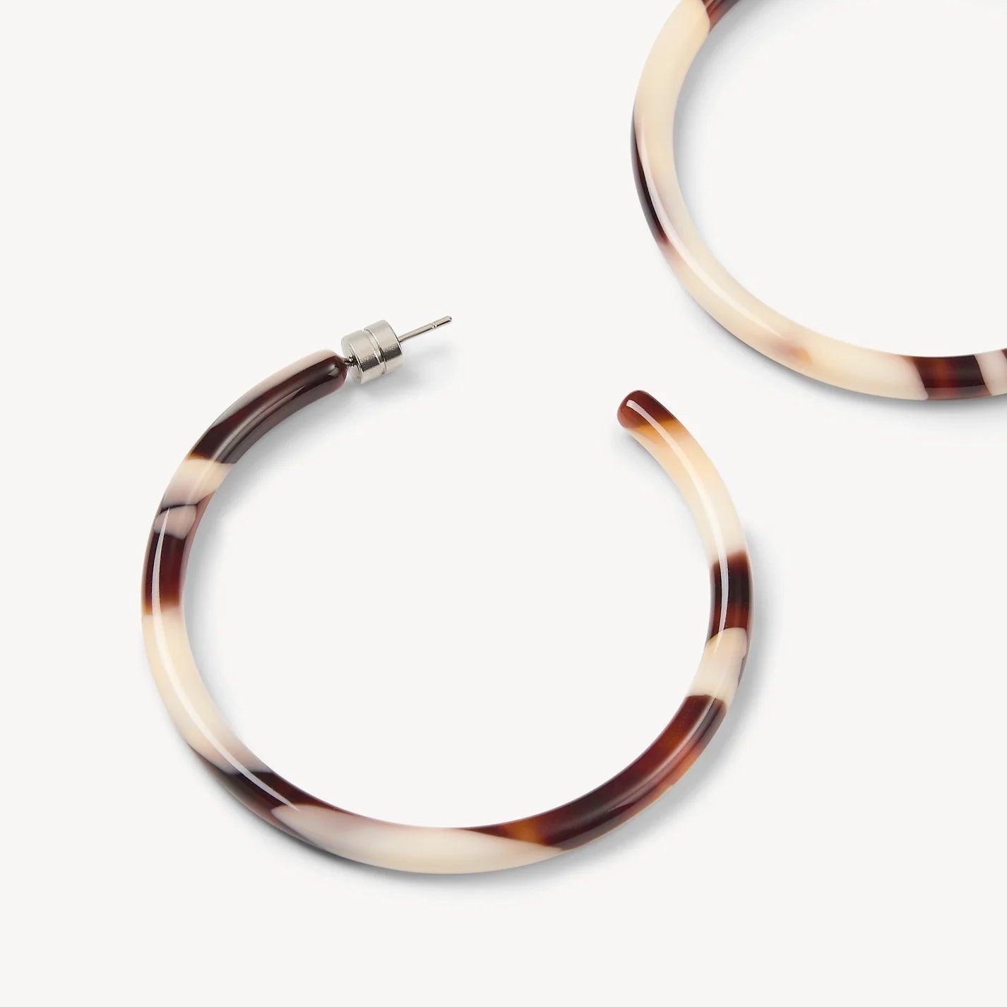 Large Hoop Earrings, Mocha