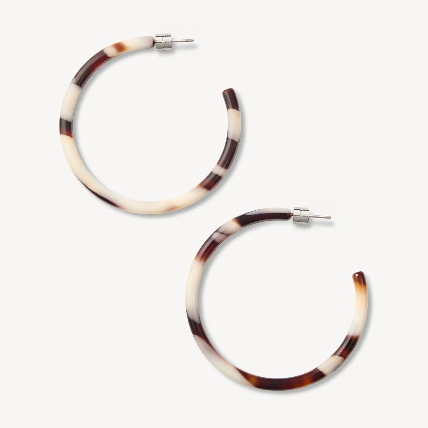 Large Hoop Earrings, Mocha