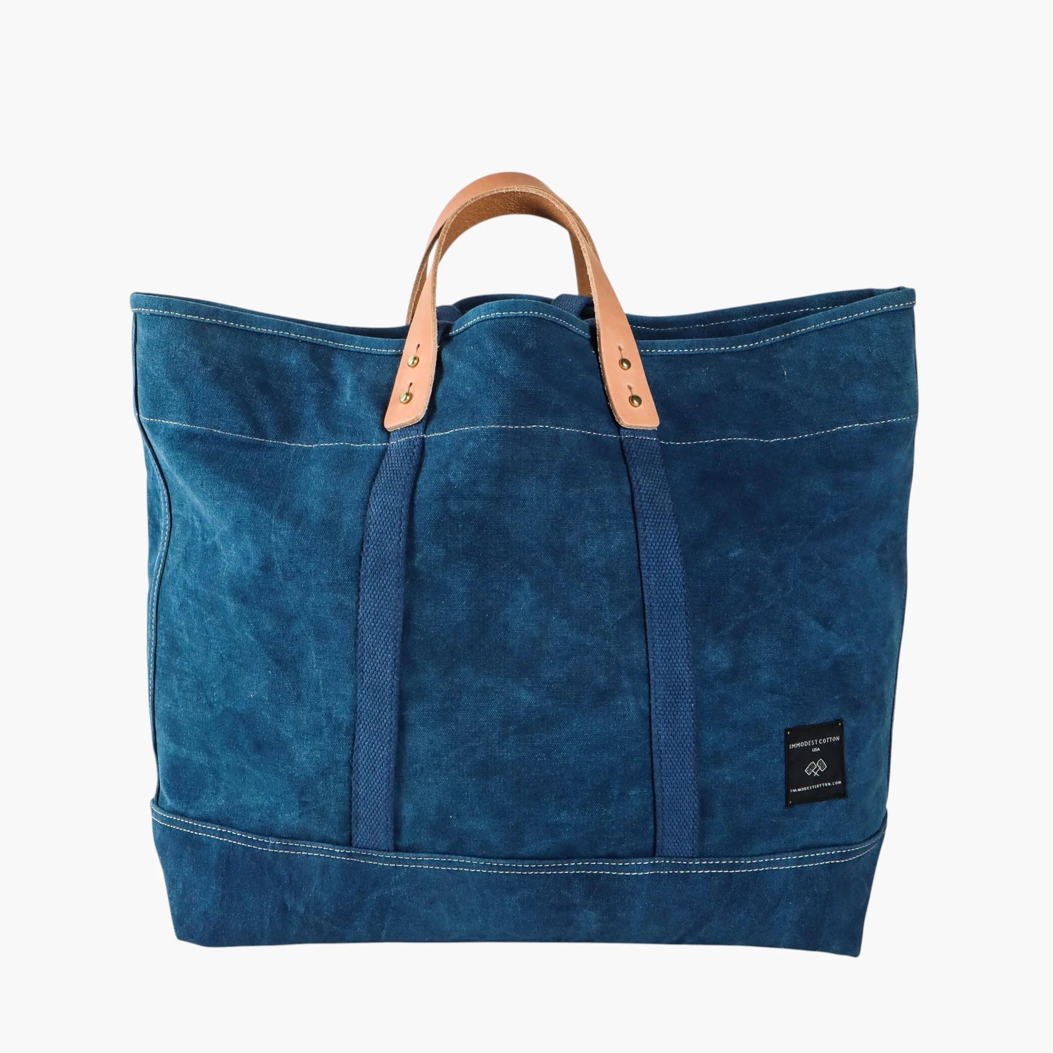 Large East West Tote, Indigo