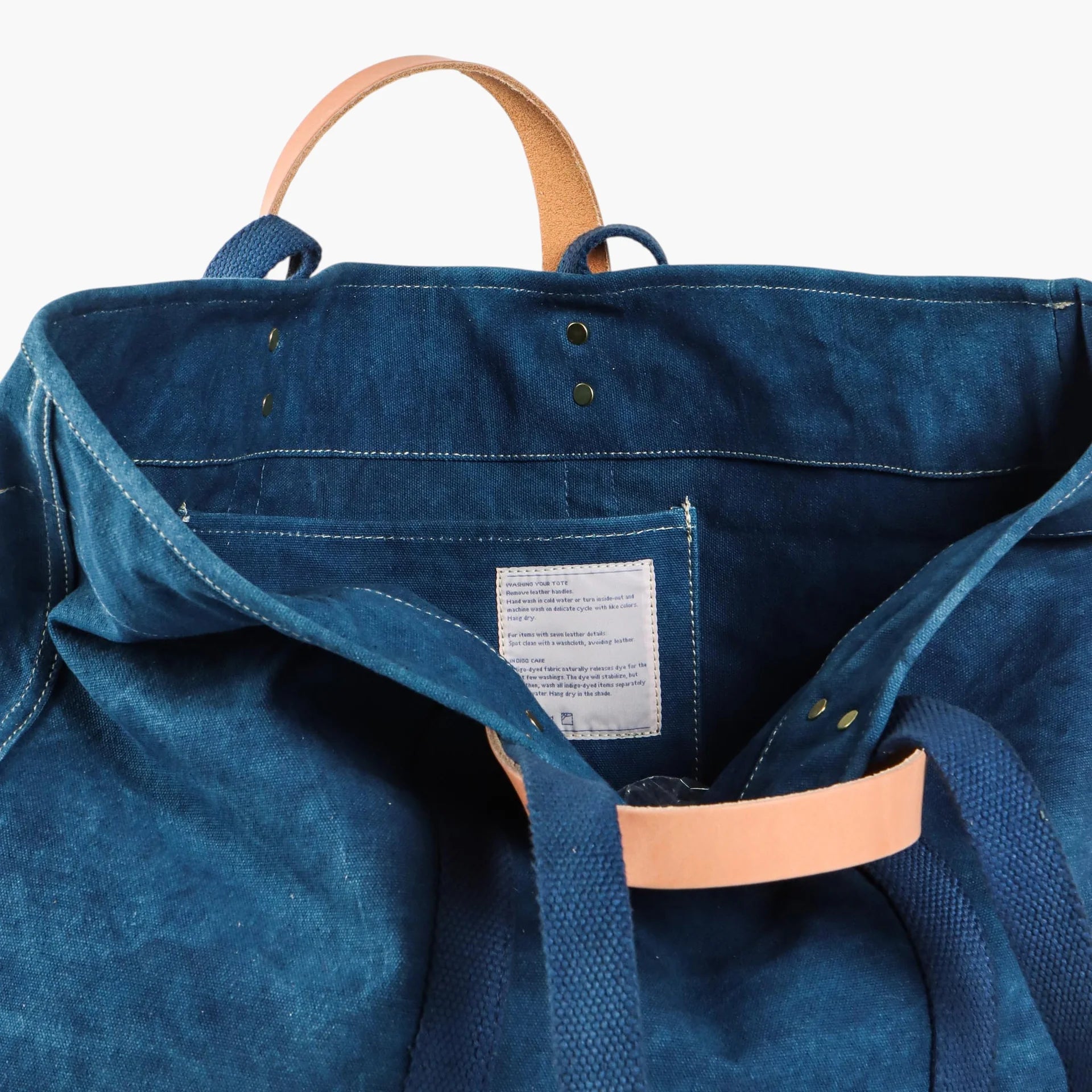 Large East West Tote, Indigo