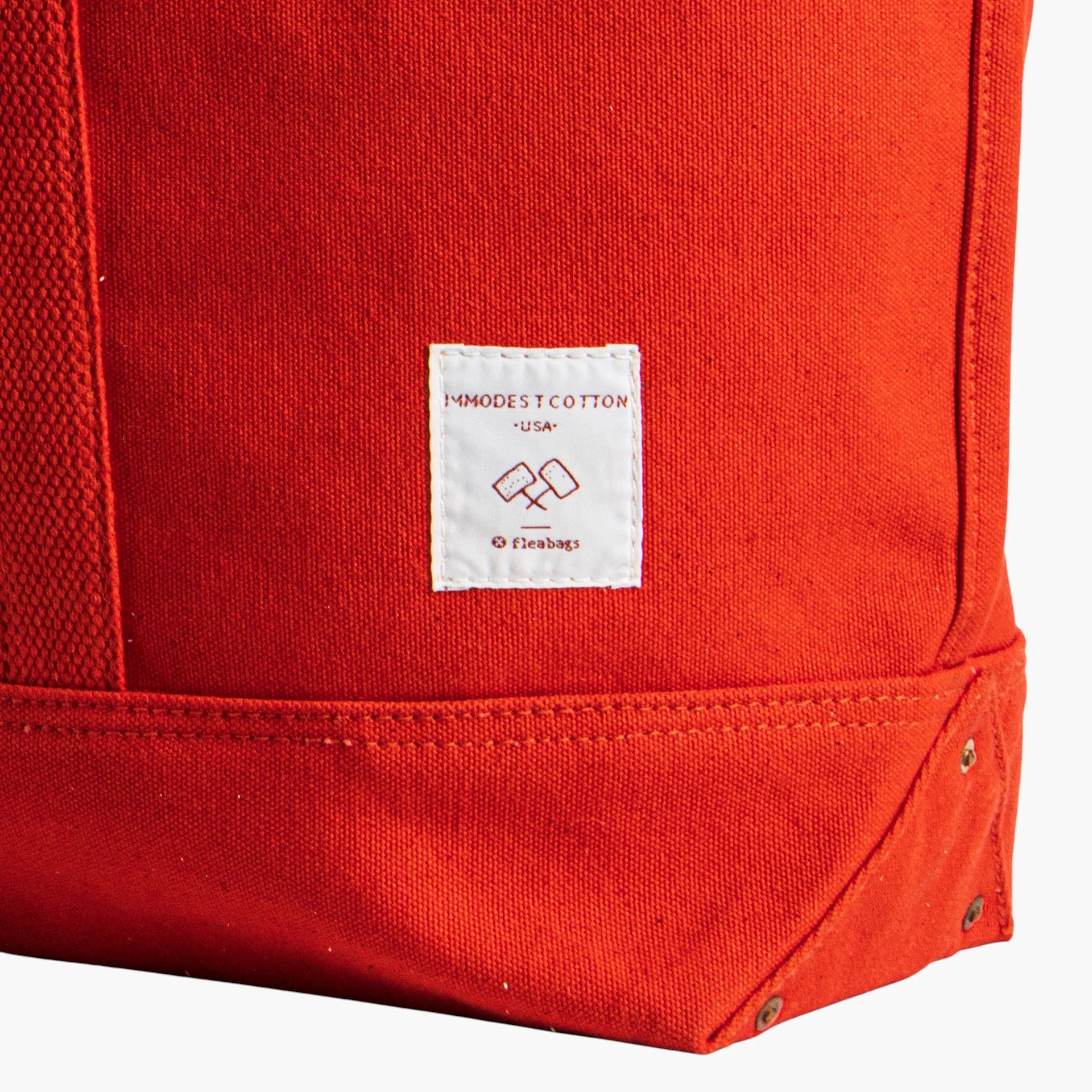 Large East West Tote, Persimmon