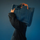 Large East West Tote, Indigo