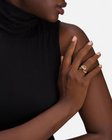 Gold and Diamond Latch Ring