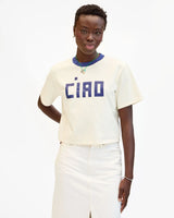 Le Carre Tee, Block Ciao, Cream