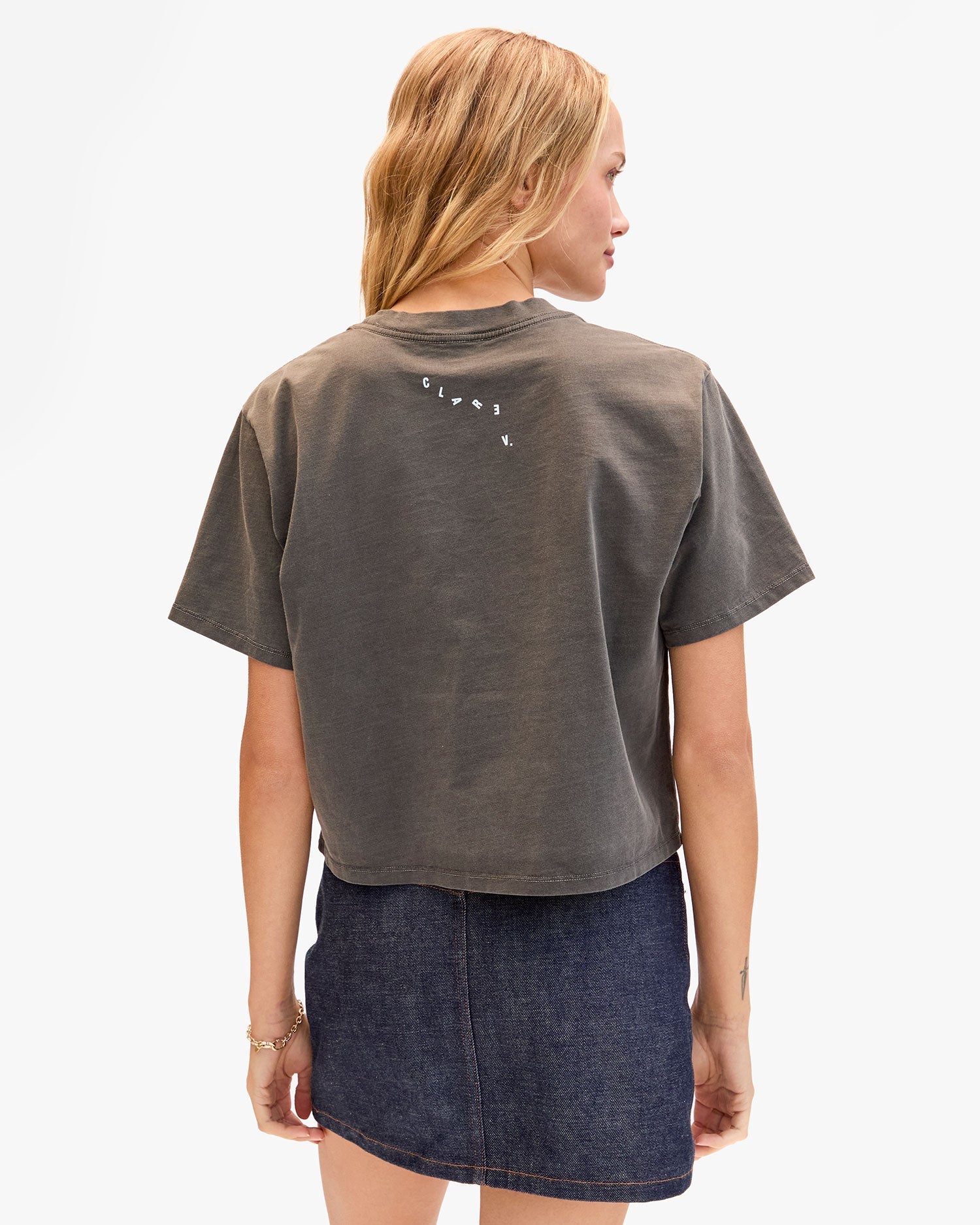 Le Carre Tee, Faded Black Oui