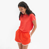 Le Jogging Short, L'Orange with Cream Piping