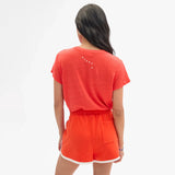 Le Jogging Short, L'Orange with Cream Piping