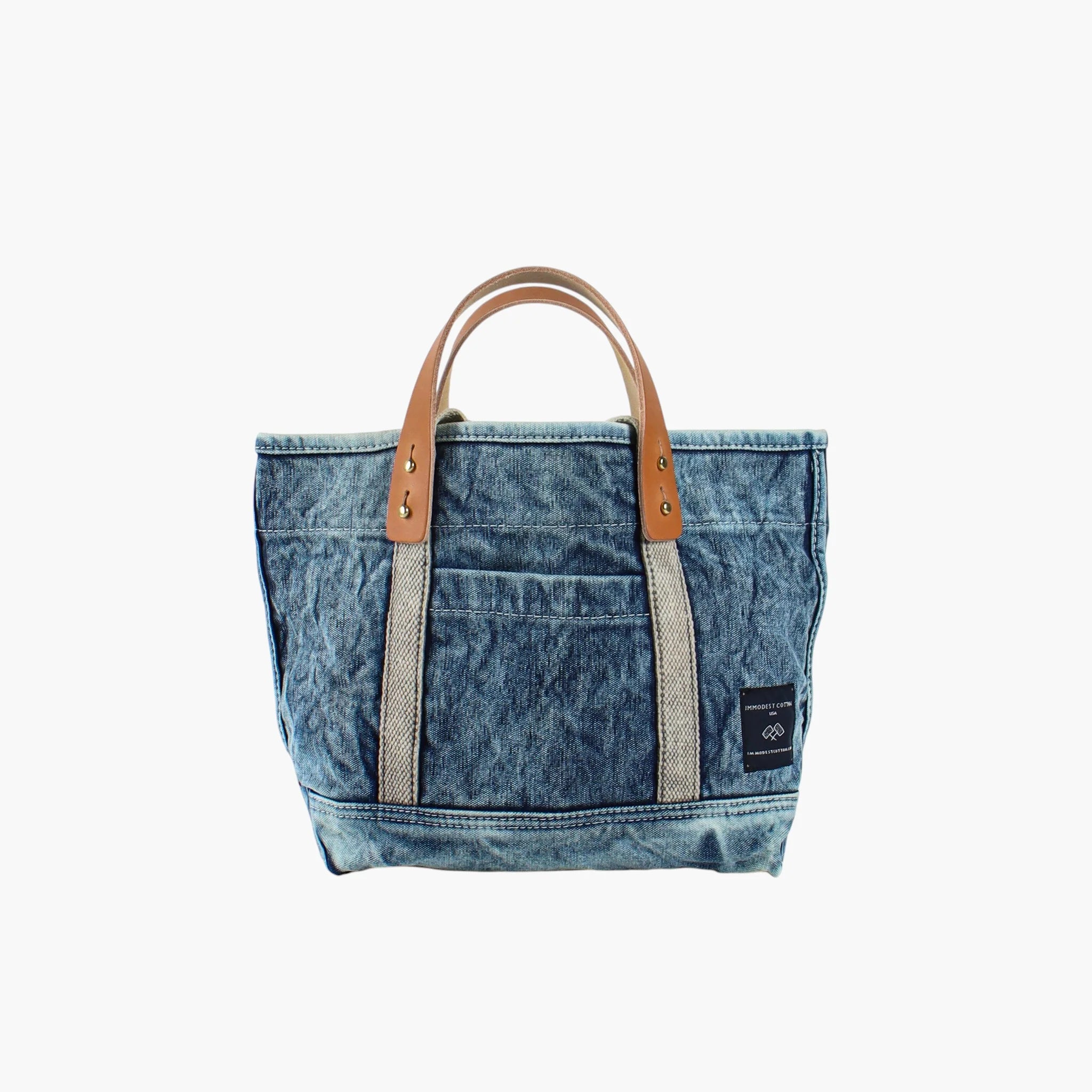 Lunch Tote, Washed Denim