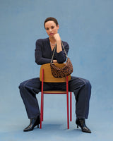 Lune Shoulder Bag, Leopard Suede