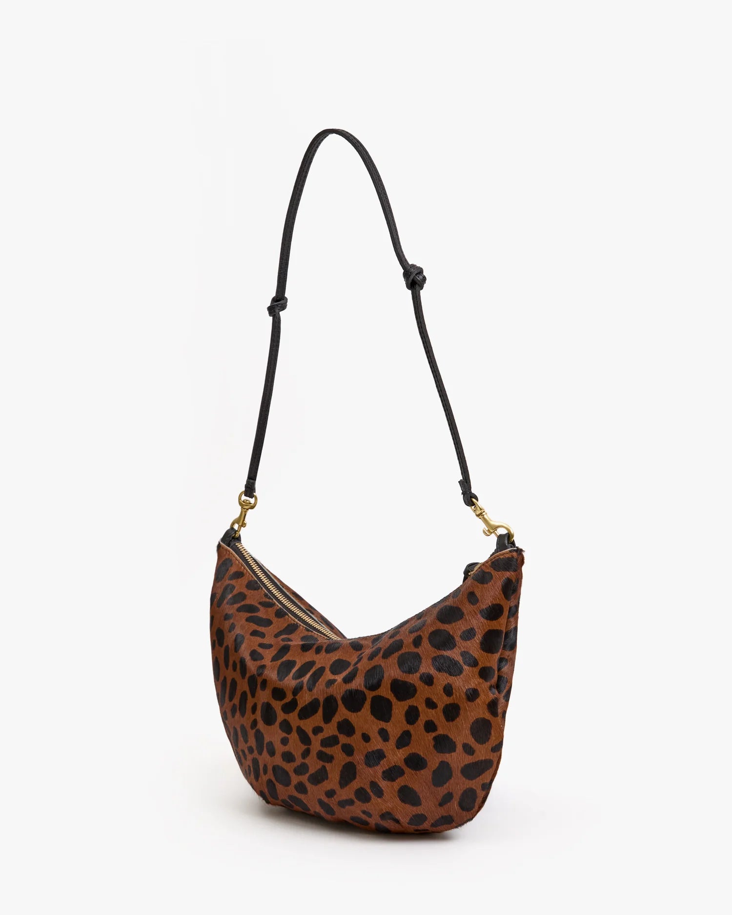 Lune Shoulder Bag, Leopard Suede