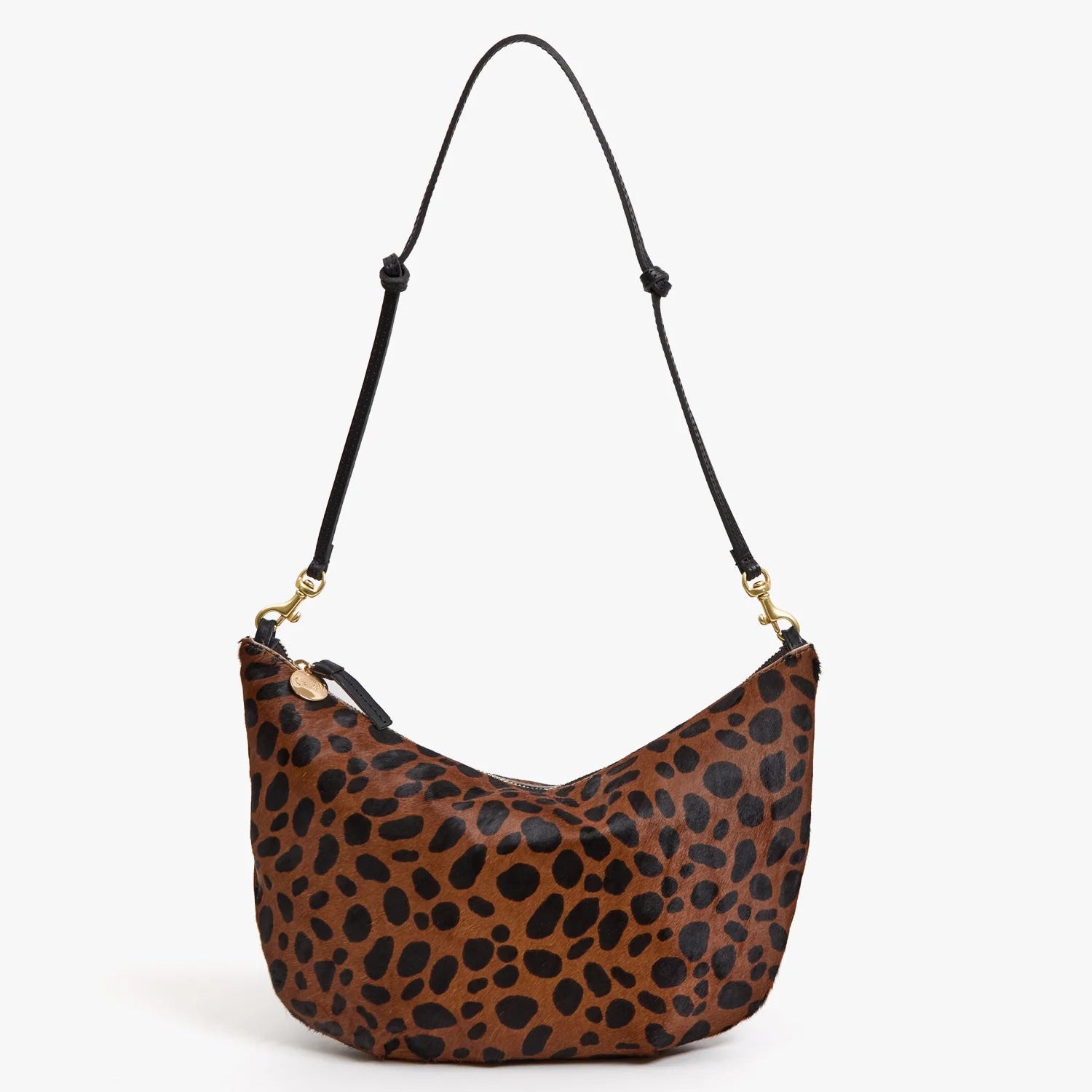 Lune Shoulder Bag, Leopard Suede