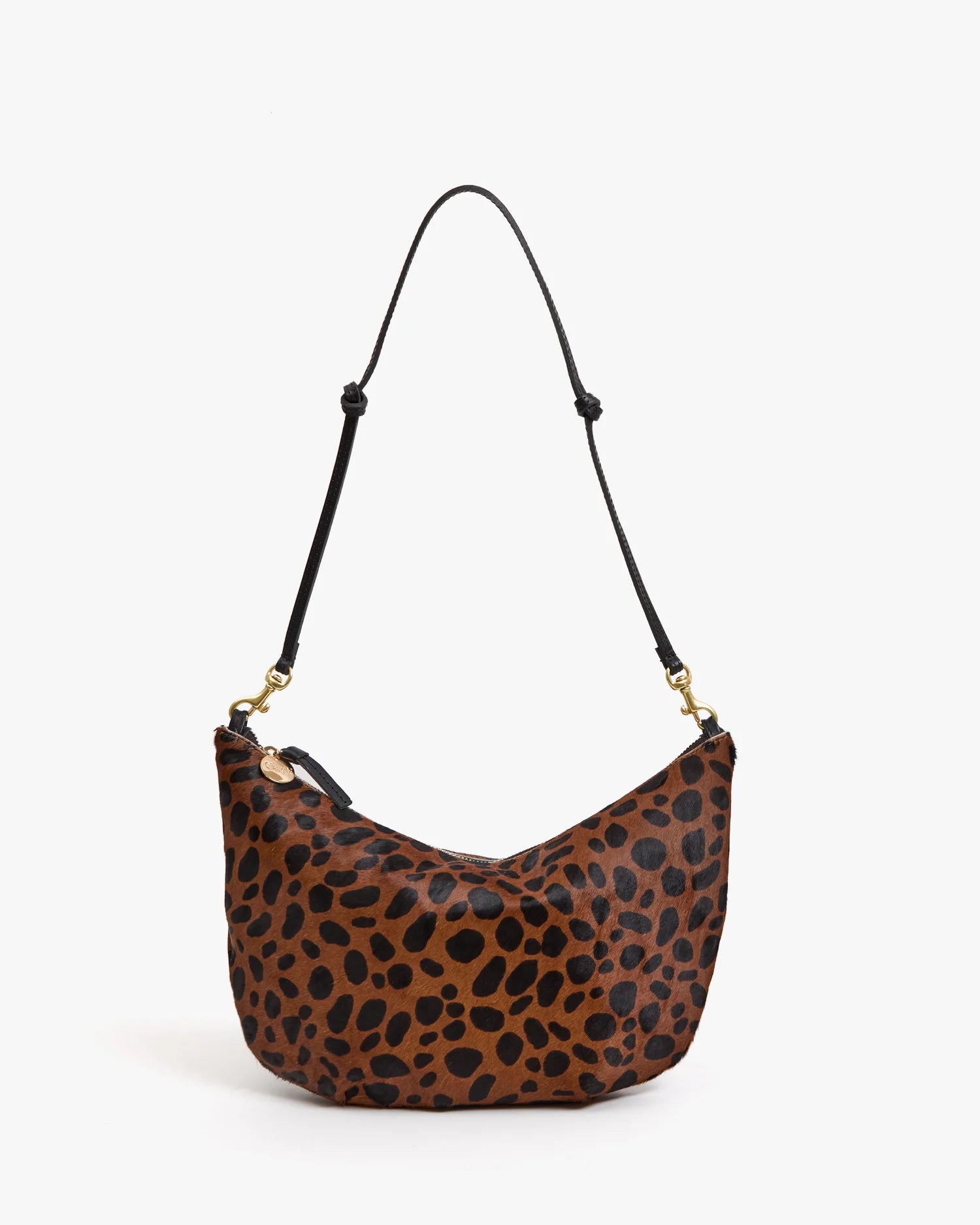 Lune Shoulder Bag, Leopard Suede