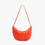 Lune Shoulder Bag, L'orange Italian Nappa Leather