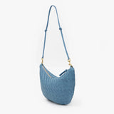 Lune Shoulder Bag, Desert Blue Woven Zig Zag