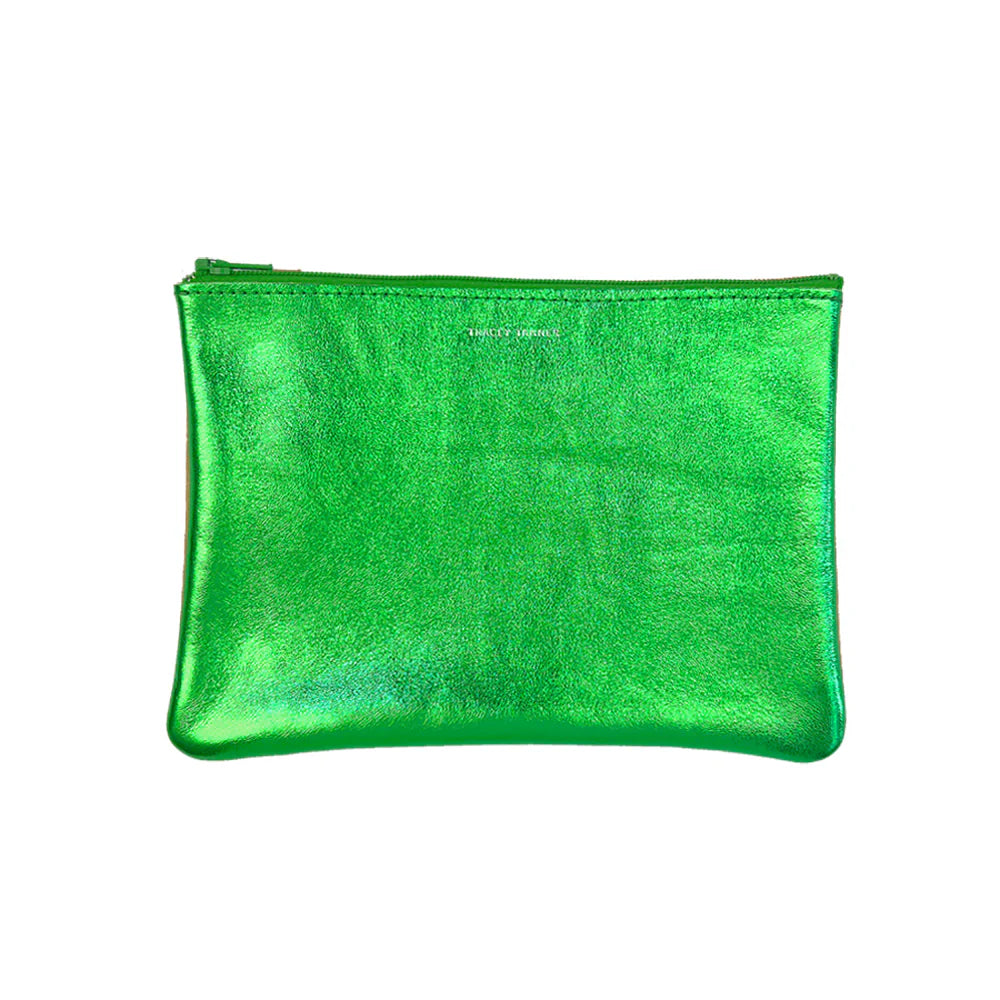 Tracey Tanner | Medium Zip Pouch, Matte Foil Verdant