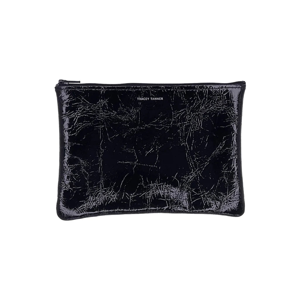Tracey Tanner | Medium Zip Pouch, Foil Black