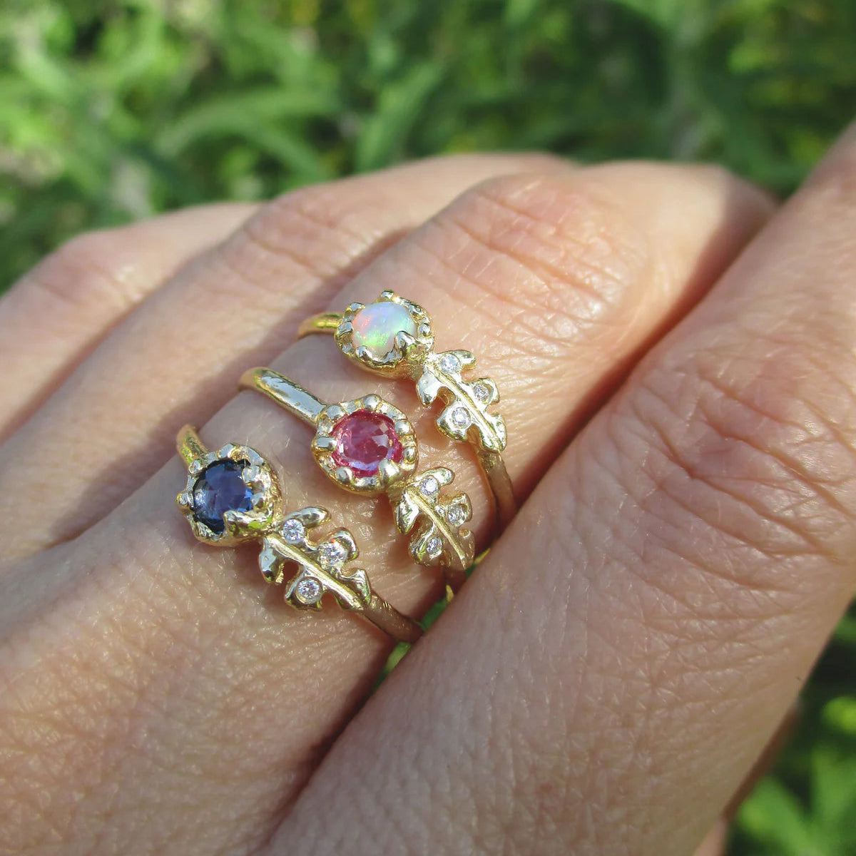 Floret Blue Sapphire Ring