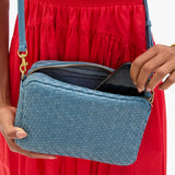 Marisol Bag, Desert Blue Woven Zig Zag