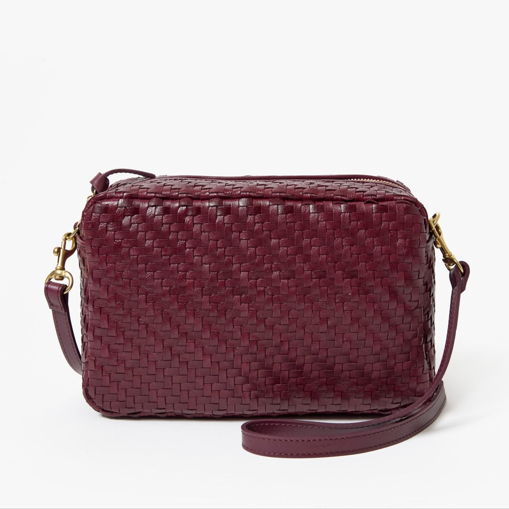 Marisol Bag, Cassis Woven Zig Zag