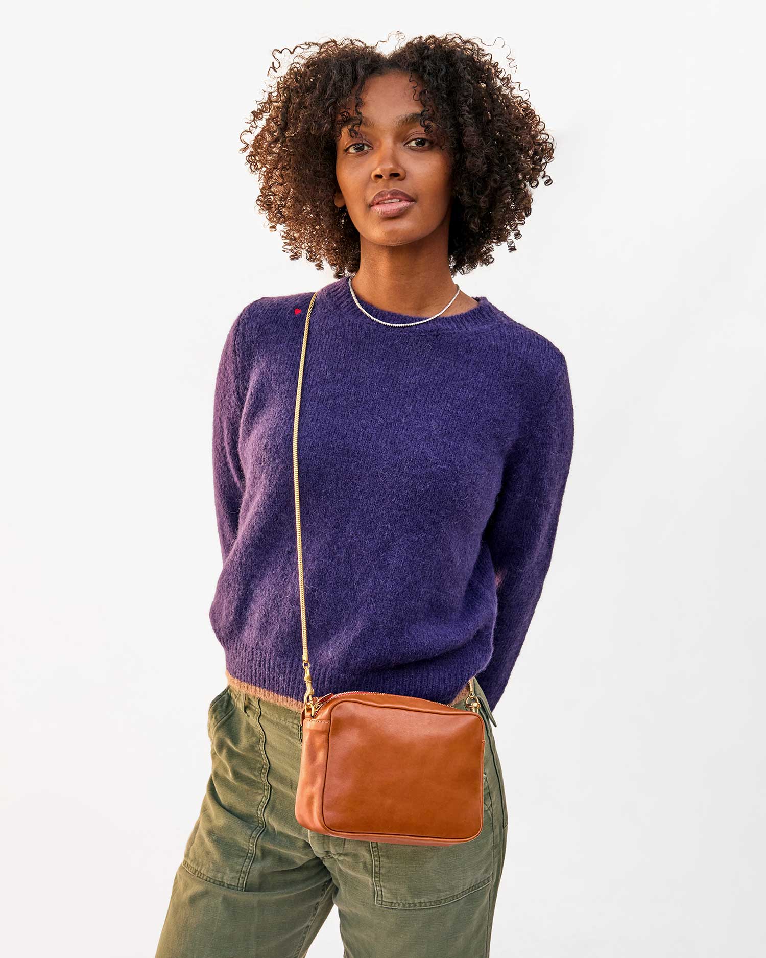 Snake Chain Crossbody Strap, Vintage Gold
