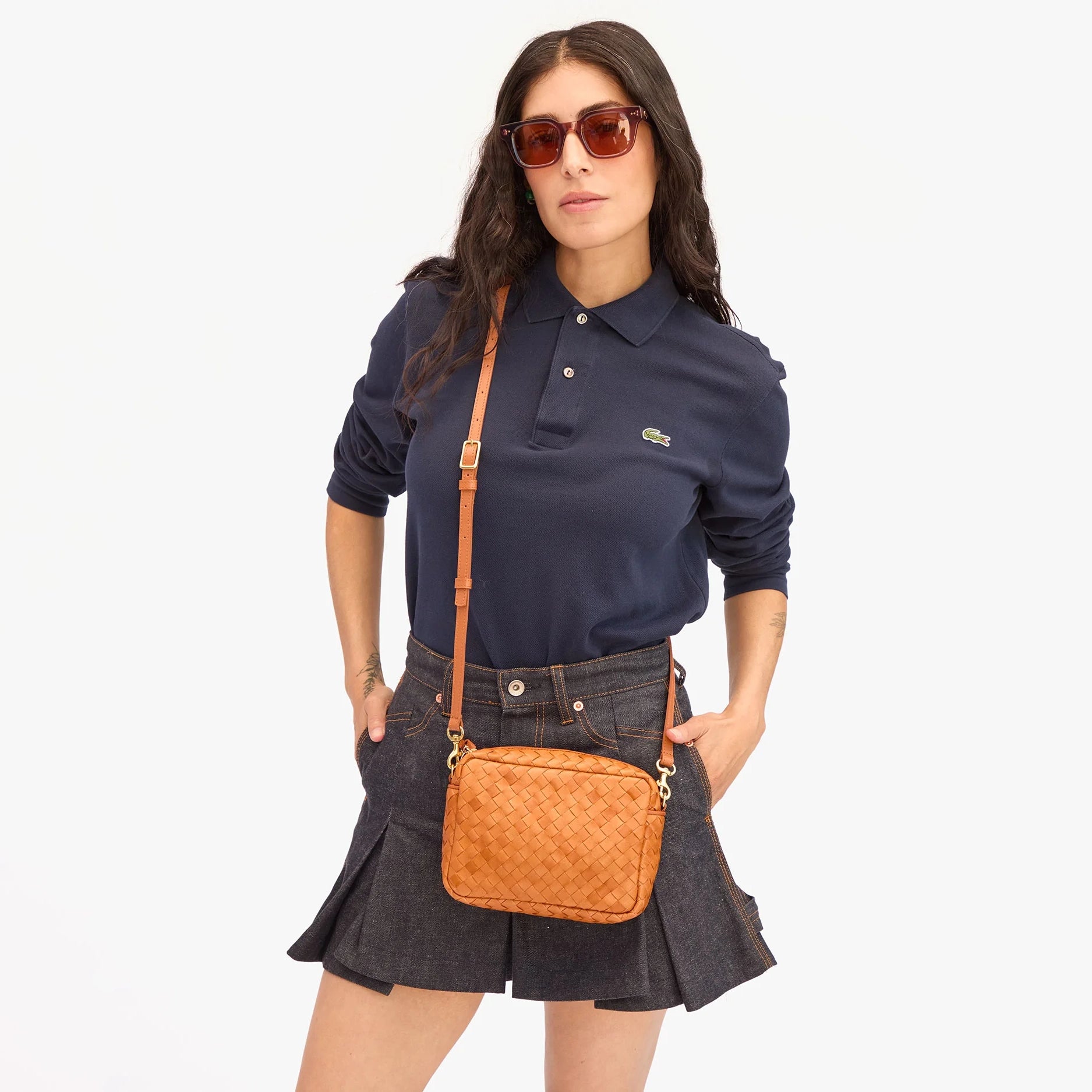 Midi Sac, Natural Diagonal Woven