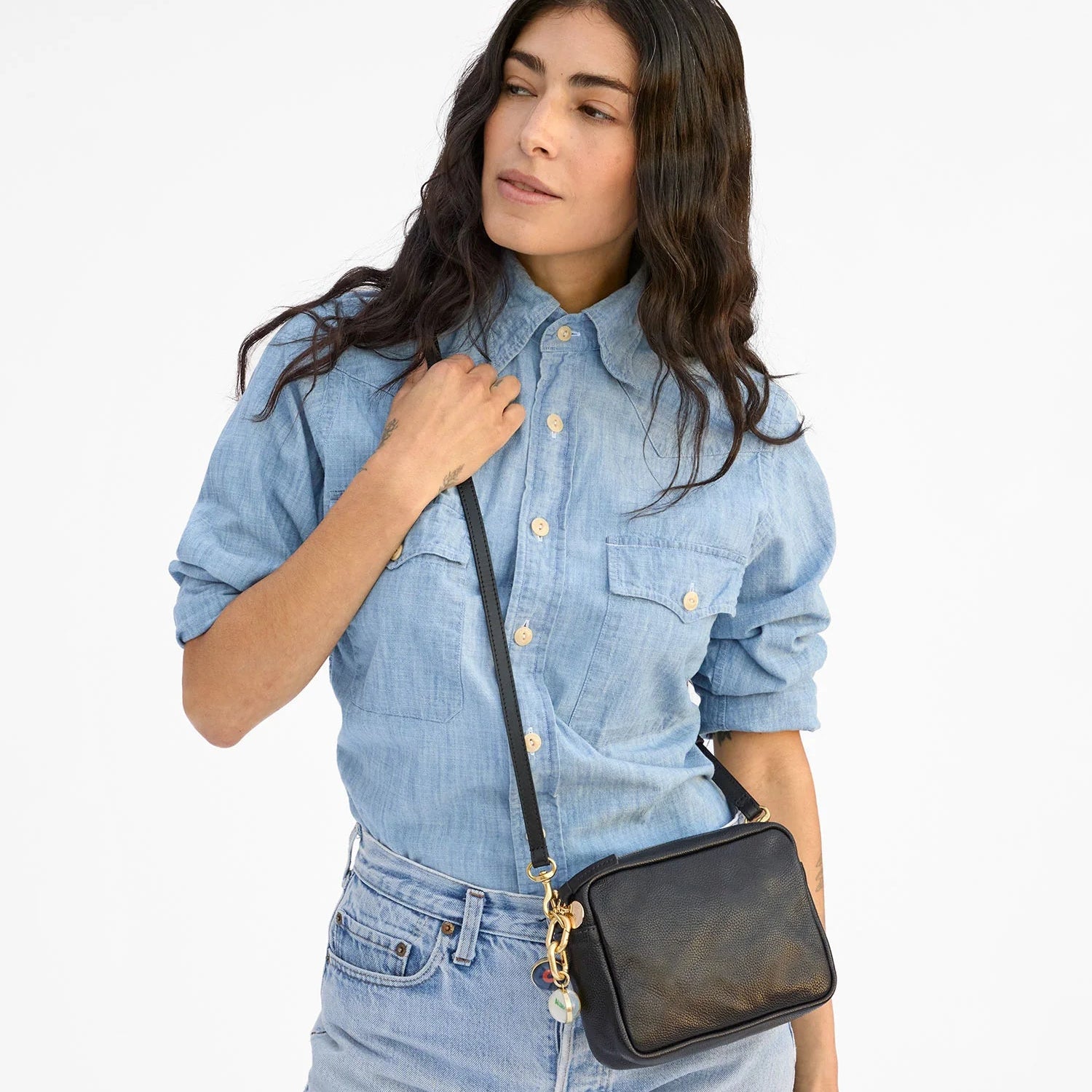 Midi Sac, Black Petit Caviar