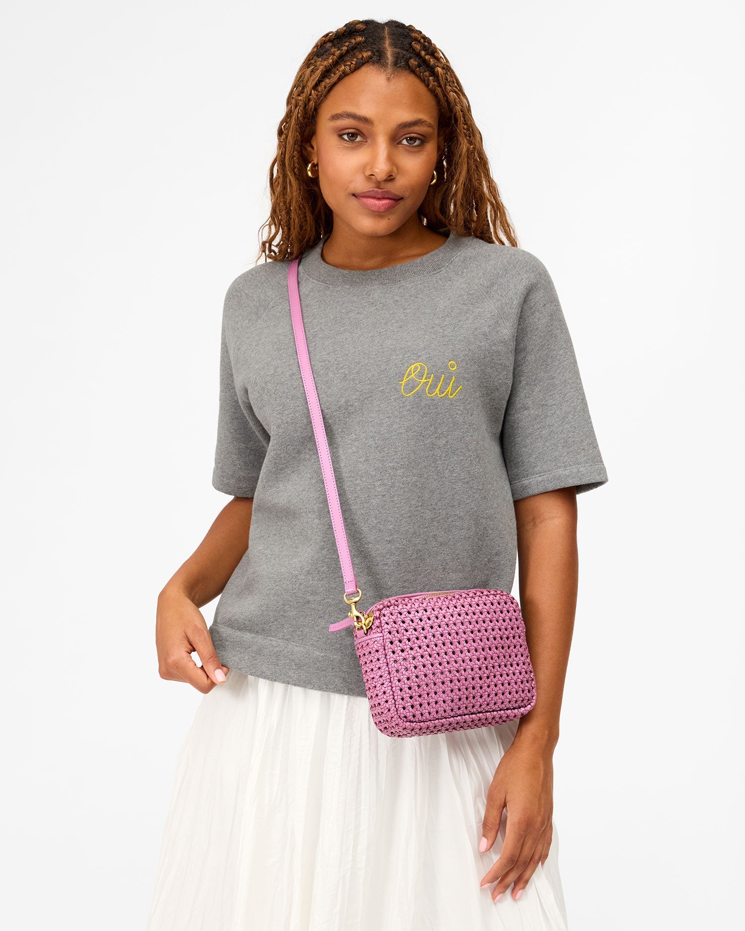 Clare V. | Midi Sac, Rattan Wild Thistle – LAPIS