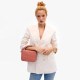 Braided Top Handle, Rose Clay/Mulberry